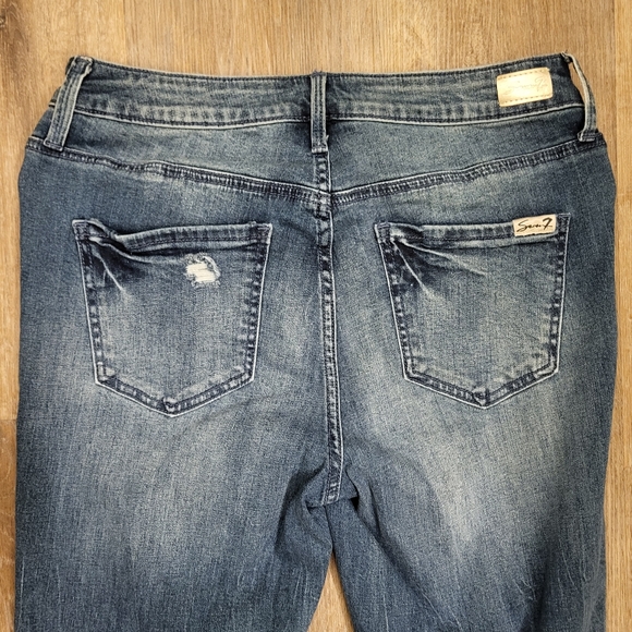 Seven 7 Reeves NWOT Mid Rise Micro Boot Ankle Jeans Ladies Grommets Size 8 - Picture 10 of 14